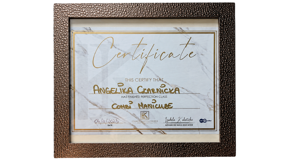 Combi Manicure Masterclass Certification Held By Angelika At Onyx Studio Wellingborough Northamptonshire