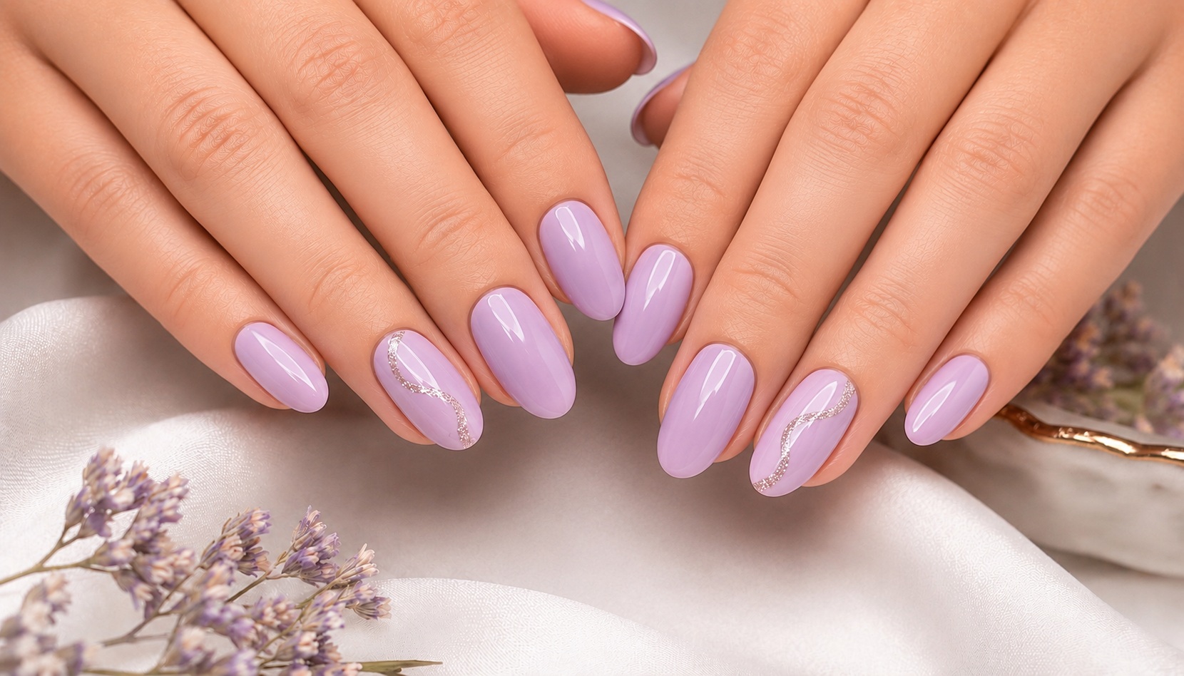 Pastel Pink Almond Gel Nails With Elegant Minimalist Nail Art At Onyx Studio Wellingborough
