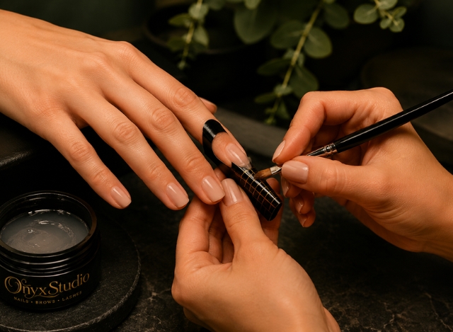 Sculpted gel extensions treatment at Onyx Studio